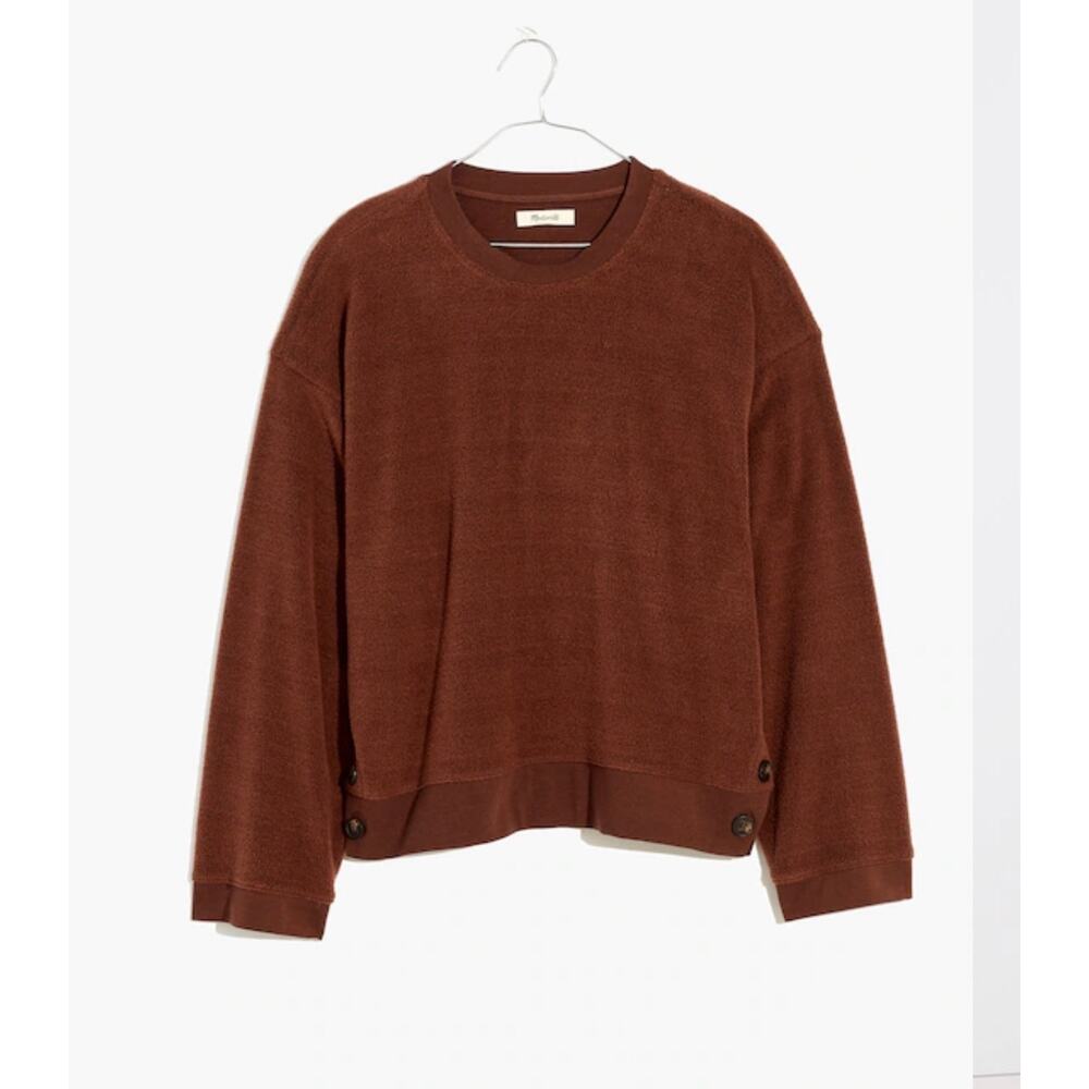 Madewell (Re)sourced Brushed Side-Button Relaxed Sweatshirt